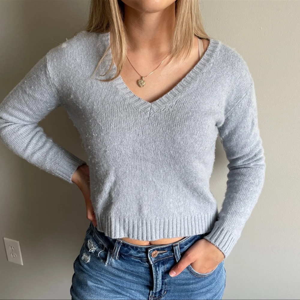 SOLD ❤️ Brandy Melville Blue V Sweater